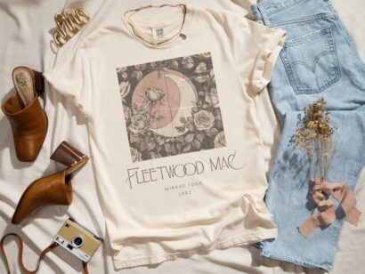 Vintage Fleetwood Mac Band Shirt, Retro Music Rock Band Shirt, Retro Fleetwood Mac Mirage T-shirt