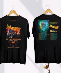 2024 Judas Priest Invincible Shield Tour Shirt, Judas Priest 55 Years Shirt, Judas Priest Band Fan Gift, Judas Priest 2024 Concert Merch