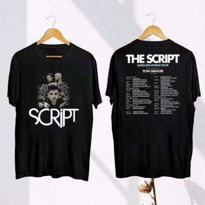 Vintage The Script Tour 2024 T-Shirt, The Script Band Fan Shirt, The Script Satellites World Tour, The Script Band Merch, The Script Shirt