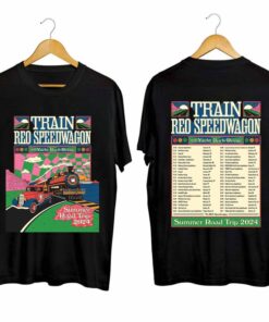 Train and Reo Speedwagon 2024 Tour Shirt, Train and Reo Speedwagon 2024 Tour Shirt, Summer Road Trip Concert Shirt