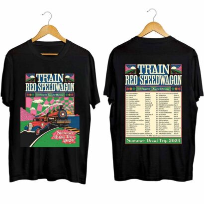 Train and Reo Speedwagon 2024 Tour Shirt, Train and Reo Speedwagon 2024 Tour Shirt, Summer Road Trip Concert Shirt