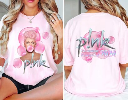 P!nk Pink Summer Carnival Tour 2 Sided Shirt, Pink On Tour Shirt, Gift for Pink Fan, Trustfall Music Tour 2024 Shirt Gift