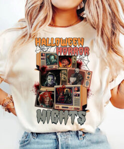 Halloween Horror Nights Sweatshirt, Horror Characters Halloween Shirt, Retro Horror Characters Shirt