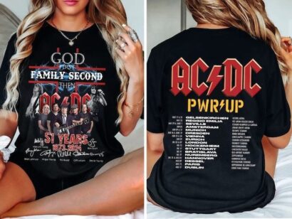 ACDC Band AC/DC Rock Music Band Pwr Up - Pwr Up Tour 2024 T-Shirt, ACDC Band Shirt