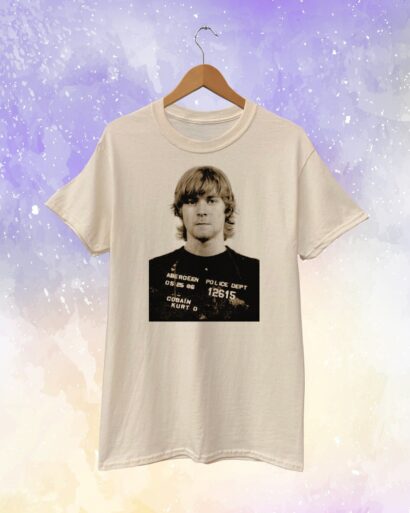 Kurt Cobain Mugshot T-shirt Unisex