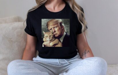 Trump and Cat T-Shirt, Funny Trump Shirt, Funny Political Tee