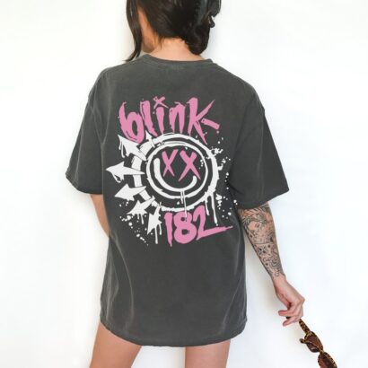 Blink 182 T-Shirt, Smile Face T-Shirt, Retro Smile Face T-shirt, Blink 182 Rock Shirt