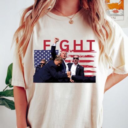 Trump Fight 2024 Shirt, Trump Shot Fight Shirt, 2024 Election, Republican Shirt