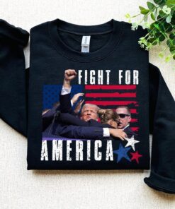 Fight for America Shirt, Trump 2024 Shirt, Trump Shooting Shirt, Trump Bulletproof, Donald Trump Shirt