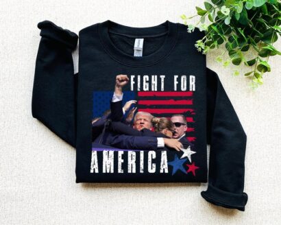 Fight for America Shirt, Trump 2024 Shirt, Trump Shooting Shirt, Trump Bulletproof, Donald Trump Shirt