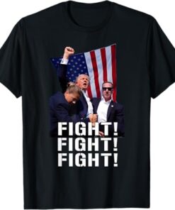 Trump Fist Pumped Fight Pray For Trump America T-Shirt