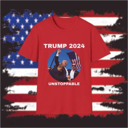 Trump 2024 Unstoppable Shirt, Trump Fight Shirt, Bloody Trump Shirt, President Donald Trump Shirt