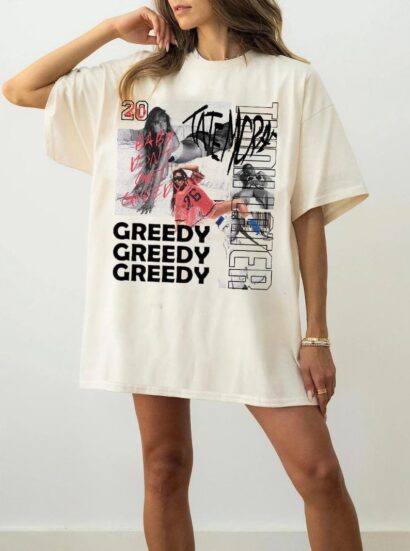 Tate McRae Music Merch, Tate McRae Greedy Album 90s Tee, Tate McRae 2024 Concert Merch