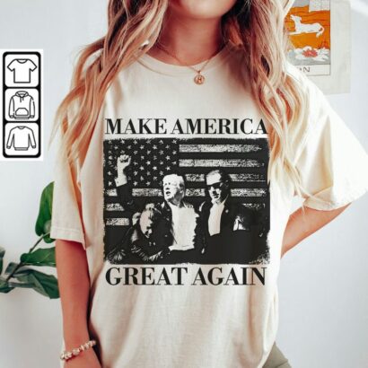 Donald Trump Shot Shirt, Trump FIGHT Tee, V2 Trump Assassination Attempt 2024, Unisex Shirt, Hoodie, Sweatshirt