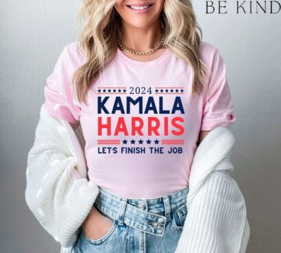 2024 Kamala Harris Let's Finish The Job Shirt, President Kamala Harris 2024 Shirt, Madam President Kamala Harris Shirt