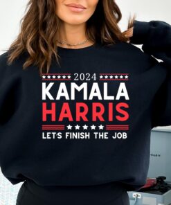 President Kamala Harris 2024 Shirt, Madam President Kamala Harris Shirt, 2024 Kamala Harris Let's Finish The Job shirt