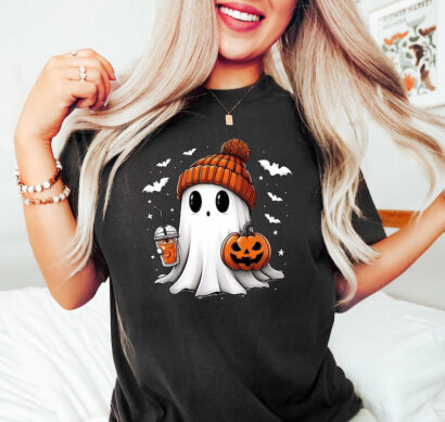 Cute Ghost Shirt, Halloween Ghost Coffee Shirt, Bougie Ghost Shirt, Halloween Gifts