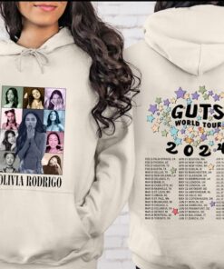 Vintage OliviaRodrigo Album 2024 Merch T-shirt, Olivia Guts Tour 2024 Sweatshirt, Olivia Guts Tour 2024 Hoodies