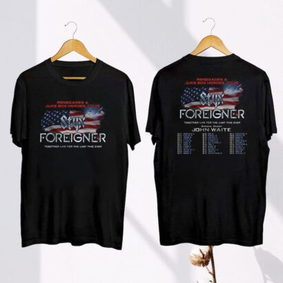 Graphic Styx Band Tour 2024 Shirt, 2024 Styx And Foreigner Band Concert Shirt, Styx Fan Gift Shirt, Styx Band Graphic Shirt