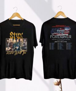 Styx Band Tour 2024 Shirt, 2024 Styx And Foreigner Band Tour Shirt, Styx Fan Gift