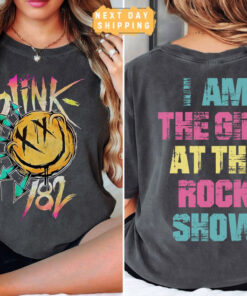 Blink 182 Shirt, I'm the Girl At The Rock Show Shirt, Arrow Smiley Retro Shirt, Vintage Blinks Shirt