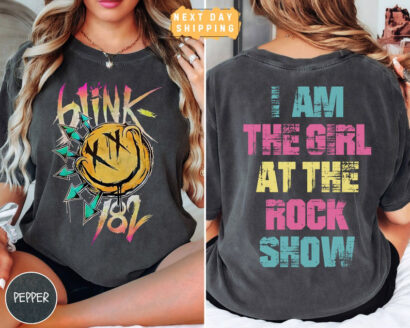 Blink 182 Shirt, I'm the Girl At The Rock Show Shirt, Arrow Smiley Retro Shirt, Vintage Blinks Shirt