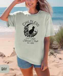 Childless Cat Lady Social Club T-Shirt, Childless Cat Lady Tee, Cat Lady T-Shirt, Political Shirt, Harris Tee, Cat Lover Tee