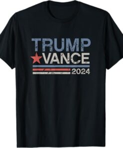 Trump Vance 2024 Retro Stripe Trump JD Vance T-Shirt