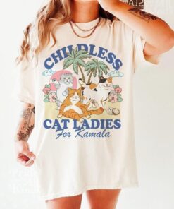 Childless cat lady for kamala shirt, Childless cat lady for harris shirt, Kamala coconut tree