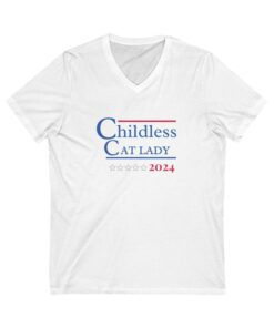 Childless Cat Lady shirt V-Neck