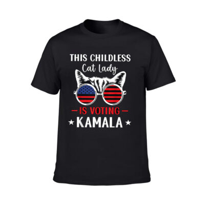 Kamala Harris President 2024 Shirt, Childless Cat Lady Shirt, Kamala Rally Tee