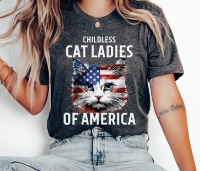 Childless Cat Lady Meme Shirt, Kamala Harris 2024 Shirt, Madam President Tee