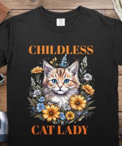 Childless Cat Lady Kamala Harris 2024 Vote Blue Against Fascism Presidential Election Shirt