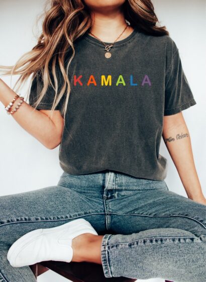 Kamala Harris 2024 Shirt, Rainbow Flag Gay Pride Shirt, LGBT Democrat Shirt,2024 Election Shirt