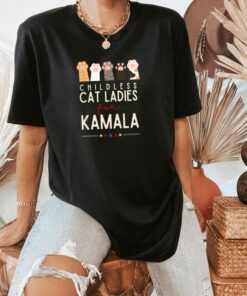 Childless Cat Ladies For Kamala Shirt, Kamala Harris 2024 President Shirt, Cat Mom Shirt, Kamala Rally T Shirt