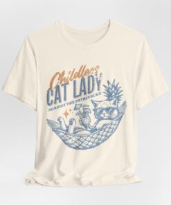 Childless cat lady for Kamala, Childless cat lady for Harris, Cat Lady for President, Childless cat lady against the patriarchy, Unisex Tee