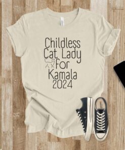 Childless Cat Lady for Kamala Harris 2024 shirt, childfree women clapback to Vance