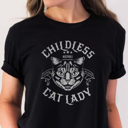 Childless Cat Lady shirt, Rocker Tee, Vote 2024, Feminist Voting Shirt, Anti Republican t-shirt