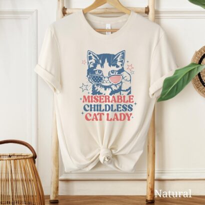 Childless Cat Lady Shirt, Feminist Shirt, Vote Shirt, Election Shirt, Voter Shirt, Political Gift, Politics Shirt, Kamala Harris 2024 Shirt