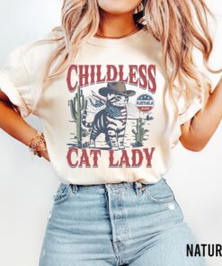 Childless Cat Lady For Kamala, Childless Cat Ladies Is Voting, Coconut Tree, Vote Blue Shirt, 2024 Election Voting Shirt