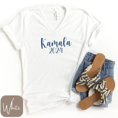 Kamala 2024 V-Neck T-Shirt, Kamala Harris V-Neck, Election 2024 Shirt