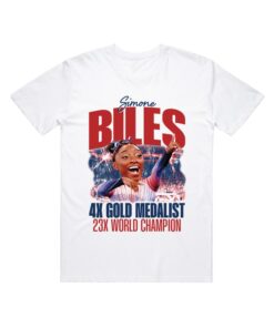 Simone Biles Summer Olympic Games Bootleg Shirt, 2024 Olympics Gymnastics Gold Medalist T-shirt