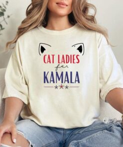 Cat Ladies for Kamala Shirt, Childless Cat Lady Shirt, Kamala Harris Cat Meme Shirt, President Kamala Harris 2024 Shirt, Election 2024 Shirt