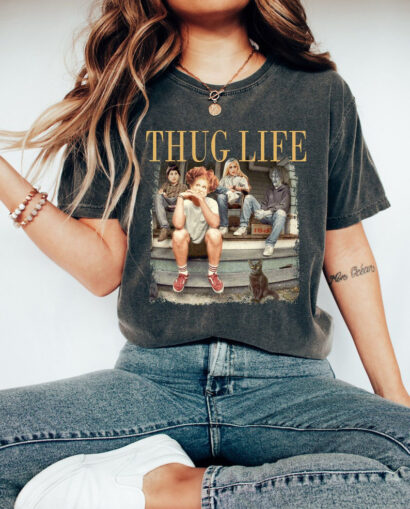 Thug Life Halloween Bad Witches Shirt, Retro Witches Movie Shirt, Retro Halloween Character T Shirt, Halloween Sanderson Sisters Gift