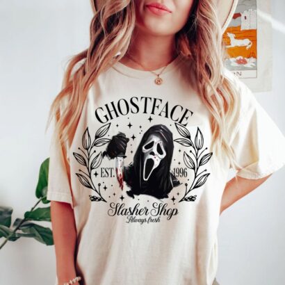 Ghostface Slasher Shop Halloween Shirt, Halloween Horror Nights Shirt, Vintage Halloween Shirt