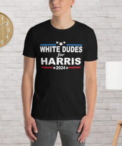 White Dudes For Harris shirt, Kamala shirt, President 2024 harris Short-Sleeve Unisex T-Shirt