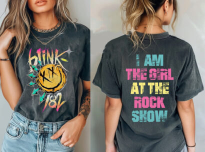 Blink 182 T-Shirt, Smile Face T-Shirt, Retro Smile Face T-shirt, Blink 182 Rock Shirt