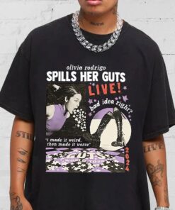 Olivia Rodrigo Spills Her Guts Shirt, Olivia Rodrigo Guts Tour Shirt, The Guts World Tour 2024 Merch