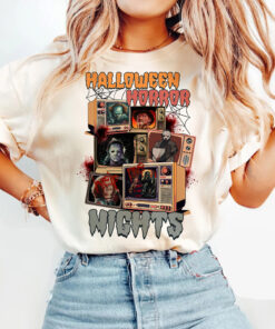 Halloween Horror Nights Sweatshirt, Horror Characters Halloween Shirt, Retro Horror Characters Shirt,Scary Movie Halloween Shirt,Scary Shirt