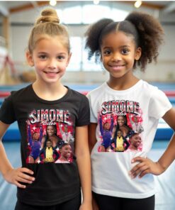 SIMONE BILES Bootleg Style T-Shirt, American Gymnastics Official 2024 shirt, Gymnastics Team Paris France Simone Biles Kids Tee Shirt